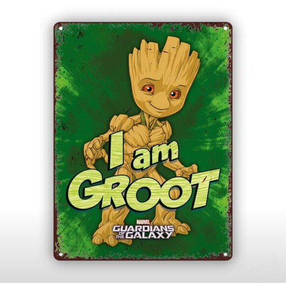 I am Groot‎ guardians of the galaxy metal wall poster decor sign - Picture 1 of 2